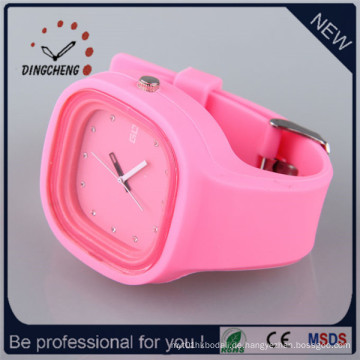 2015 Pink Square Schöne Mode Armbanduhr (DC-966)